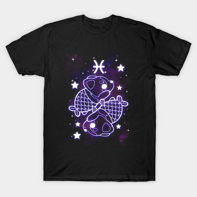 Pisces kawaii zodiac signs T-Shirt by NemiMakeit